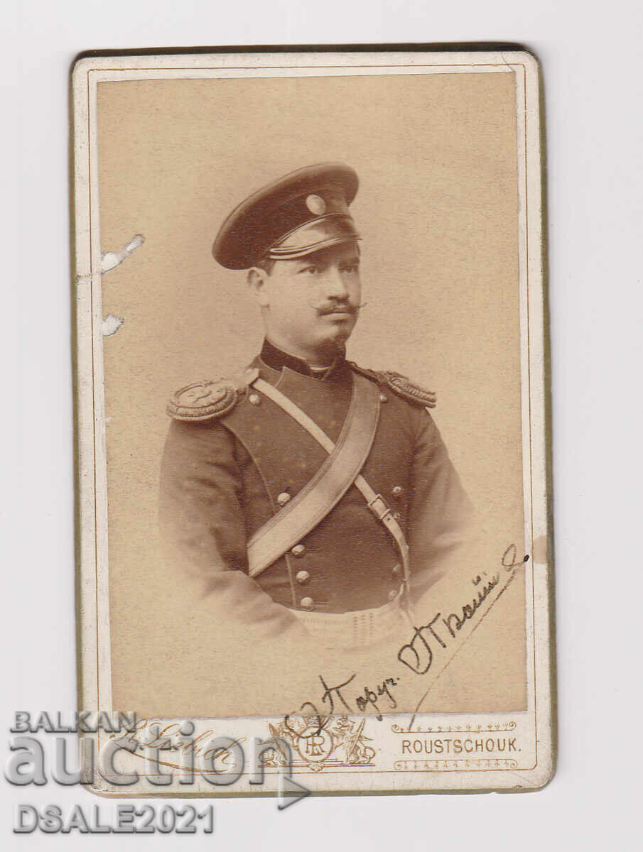 Αξιωματικός 1890 φωτογραφία από χαρτόνι Ρούσε 6.7x10.5εκ. /74603