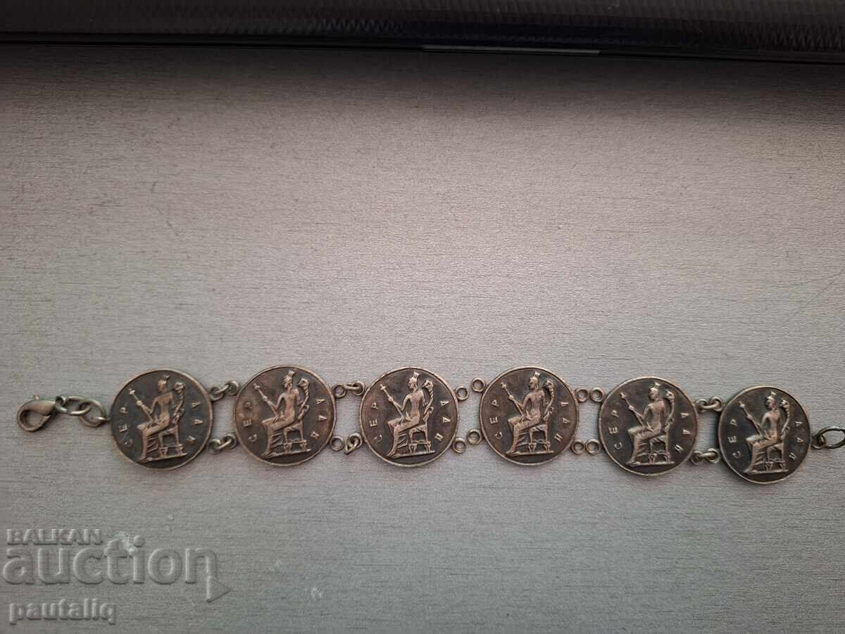 Brățară placată cu argint vechi Brățară placată cu argint vechi