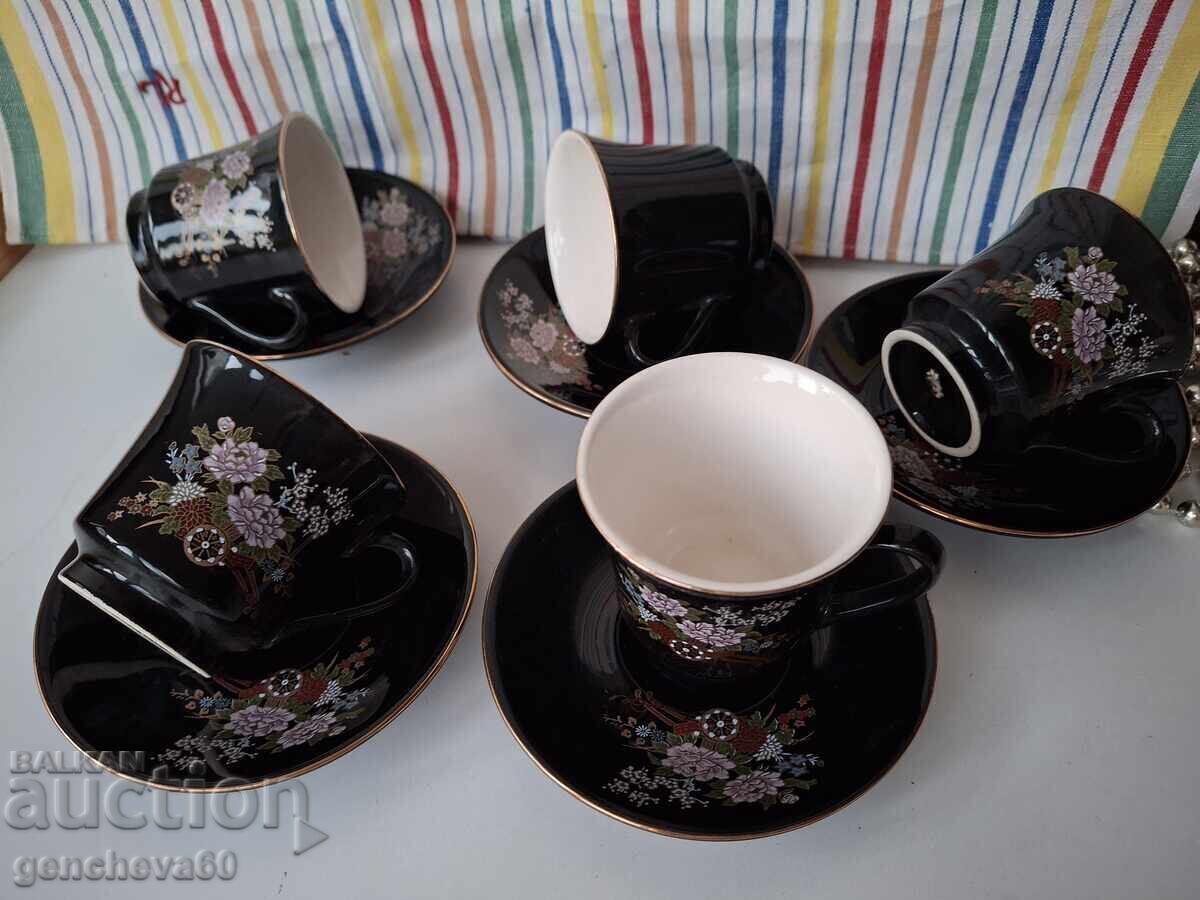 Beautiful Japanese new porcelain coffee set - 6