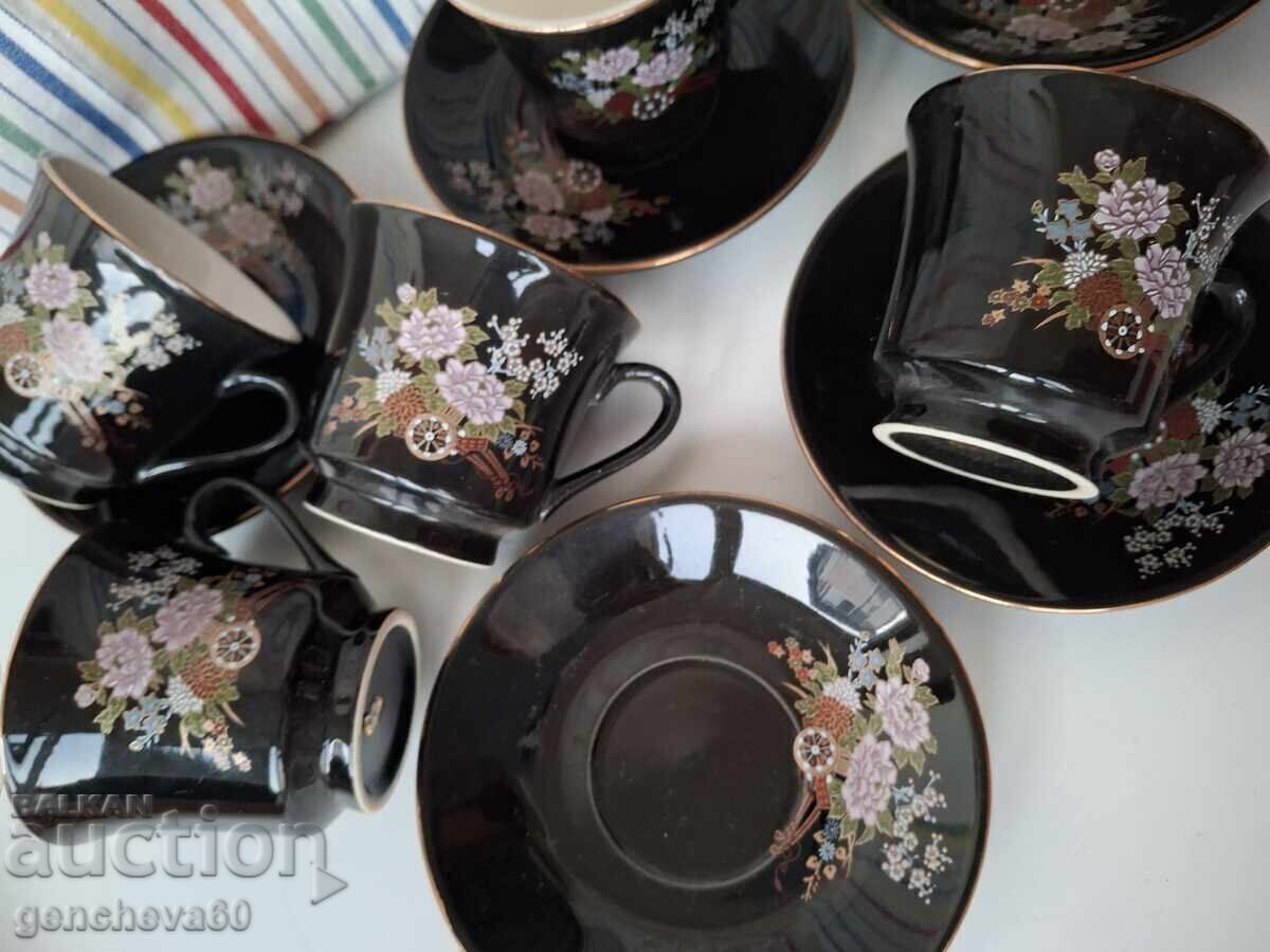 Beautiful Japanese new porcelain coffee set - 7
