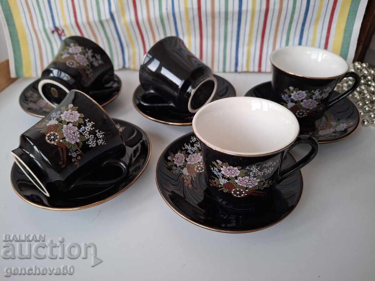 Beautiful Japanese new porcelain coffee set