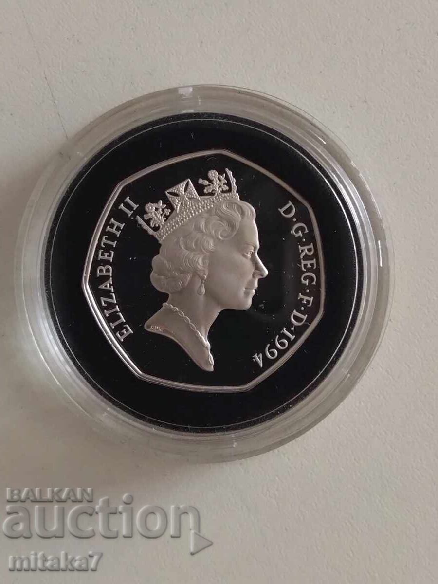 Auction  50 pence 1994, United Kingdom