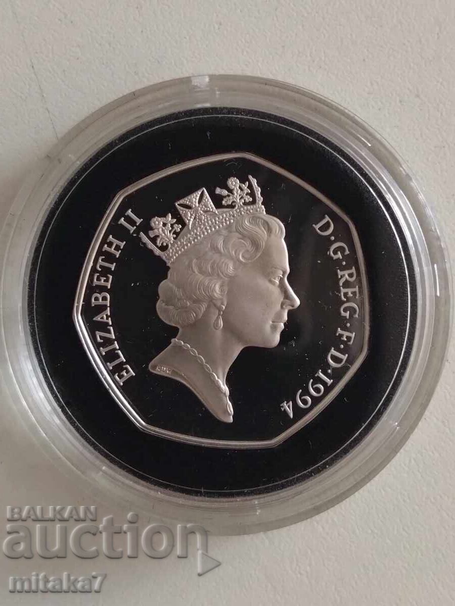 Delivery of 50 pence 1994, United Kingdom