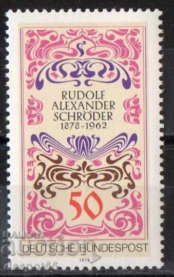 1978. West Germany. 100 years since the birth of Rudolf Schröder