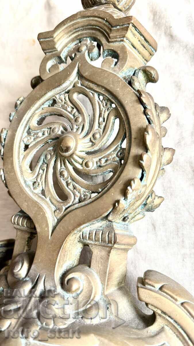 Антикварна Френска декорация за камина, месинг - 6 Антикварна Френска декорация за камина, месинг - 6