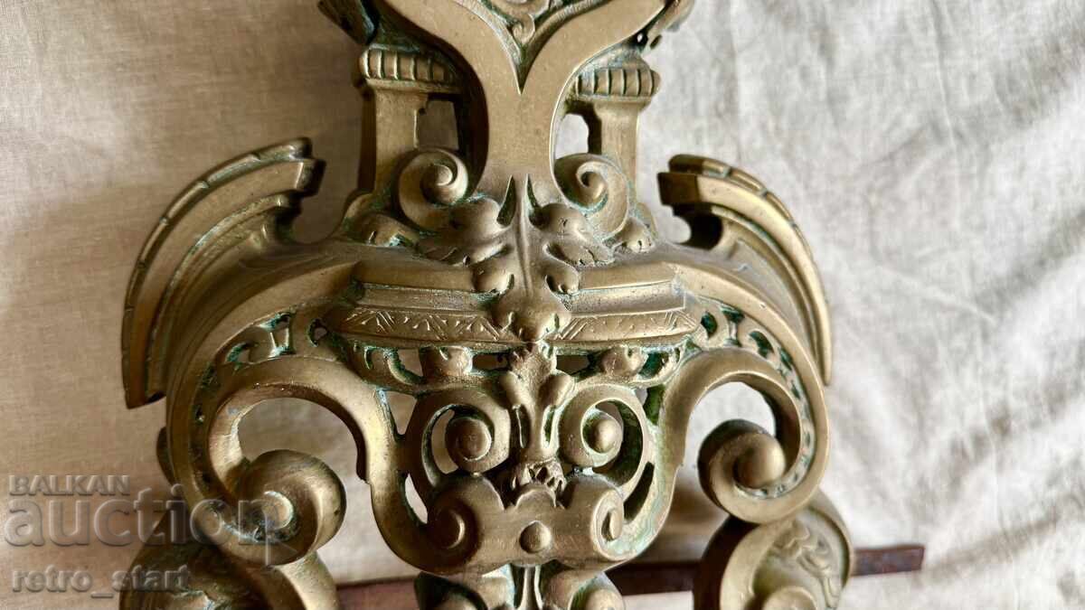 Антикварна Френска декорация за камина, месинг - 7 Антикварна Френска декорация за камина, месинг - 7