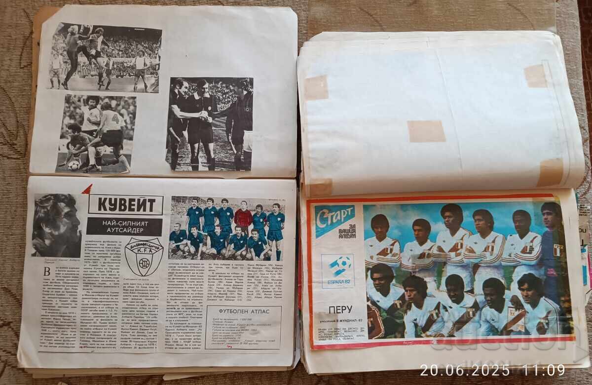 Auction  Football team album from the newspaper Start + notebook with clippings