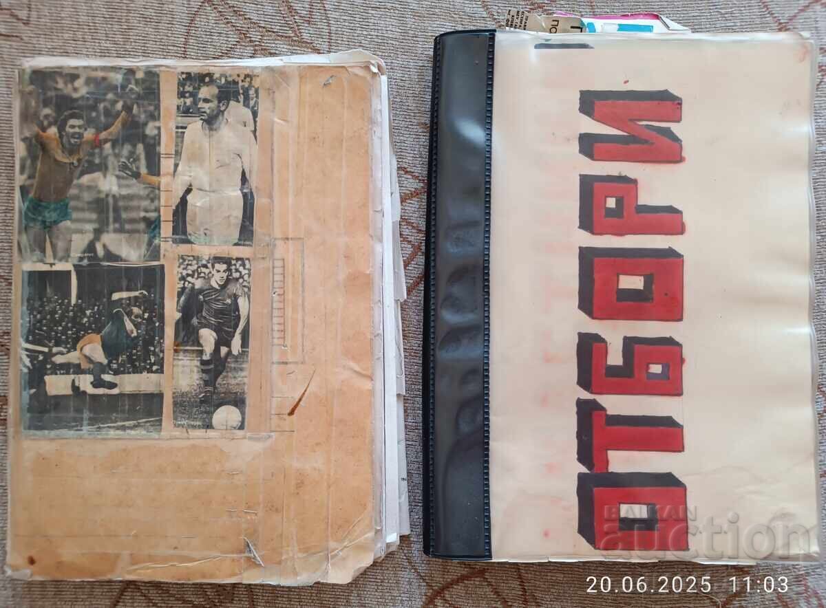 Football team album from the newspaper Start + notebook with clippings