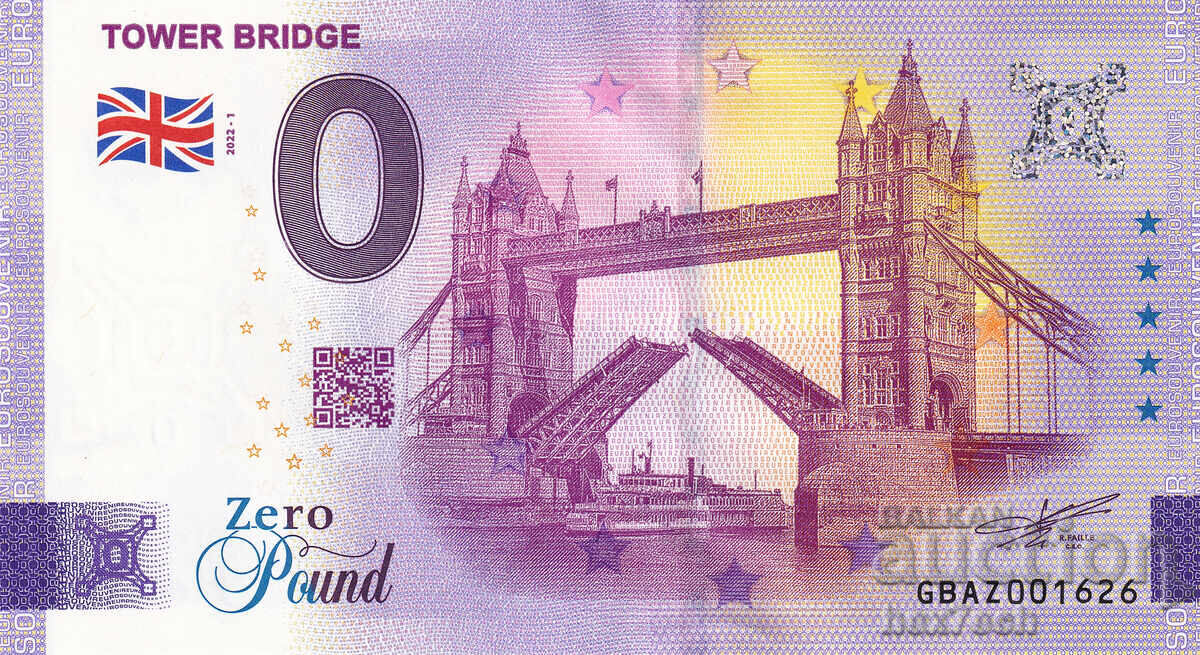 ❤️ ⭐ United Kingdom 2022 0 Pound Tower Bridge UNC new ⭐ ❤️ with price 11.99 BGN | € 6.13
