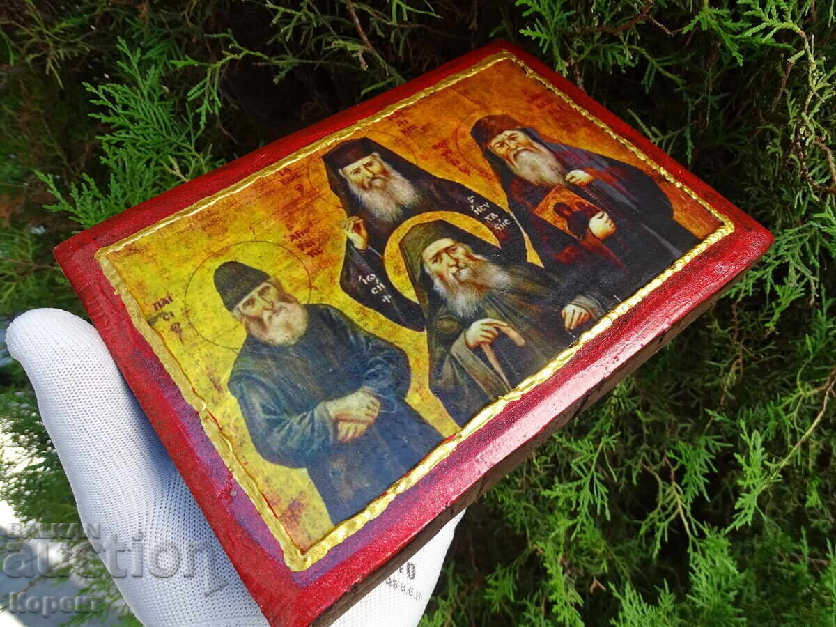 Auction  Icon of Joseph the Hesychast, Porphyrios of Kavsokalyvia, Paisios of Mount Athos, and Jacob of Tsali
