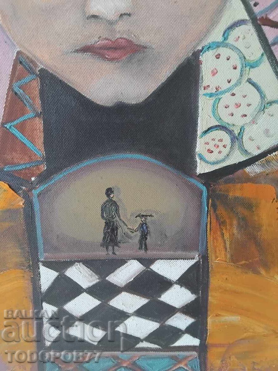 Δημοπρασία Μεγάλος πίνακας λάδι σε καμβά, υπογραφή Δημοπρασία Μεγάλος πίνακας λάδι σε καμβά, υπογραφή