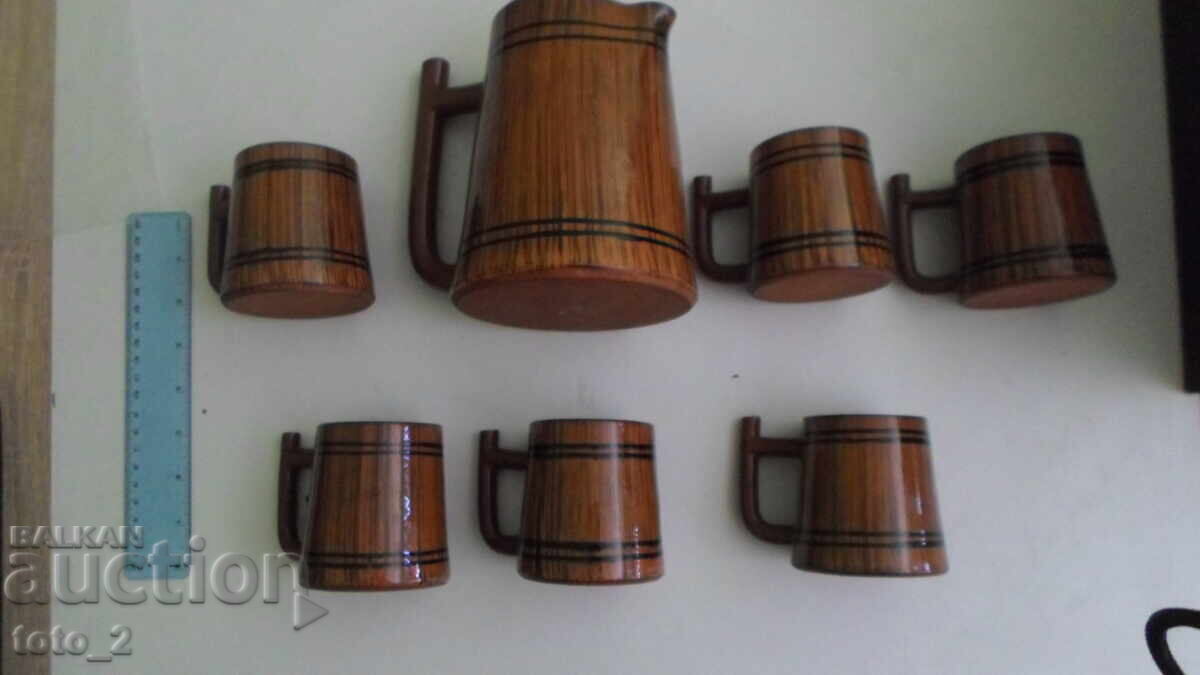 СТАР  КЕРАМИЧЕН КОМПЛЕКТ ЗА ВИНО с цена 47.00 лв. | € 24.03