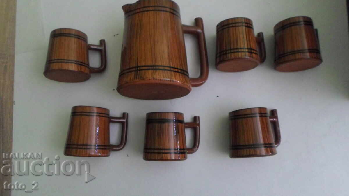 СТАР  КЕРАМИЧЕН КОМПЛЕКТ ЗА ВИНО