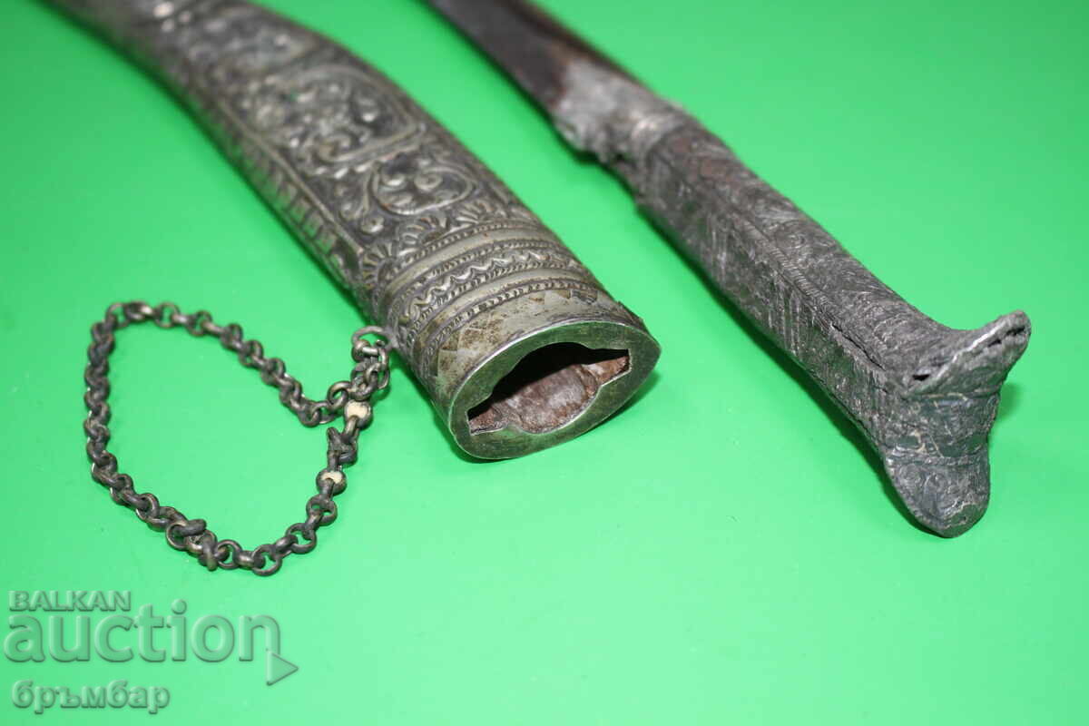 Автентичен Средиземноморски Гръцки сребърен нож кама ятаган - 6 Автентичен Средиземноморски Гръцки сребърен нож кама ятаган - 6