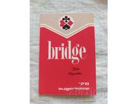 Calendar de publicitate pentru țigări Bridge Bulgartabac 1976