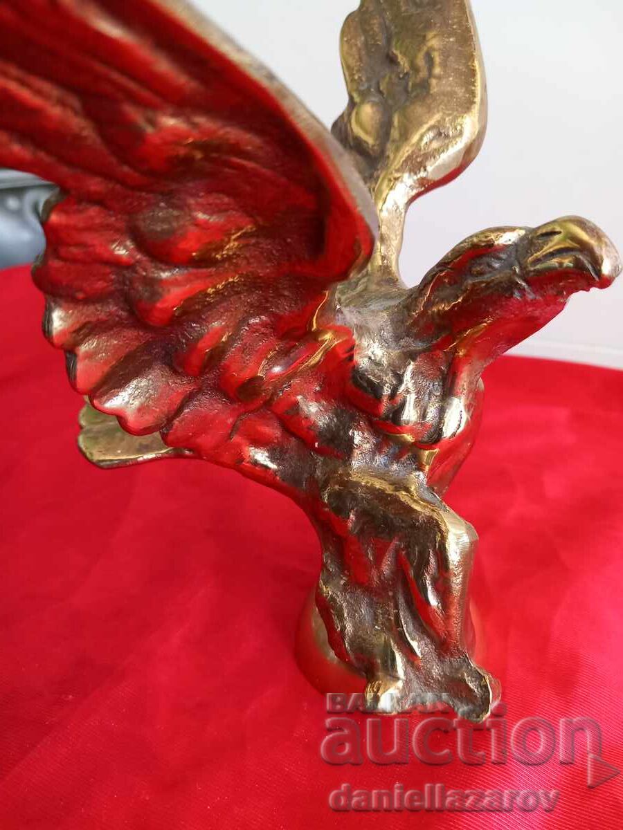 EAGLE, Massive Bronze Sculpture with Gilding, Figurine - 5