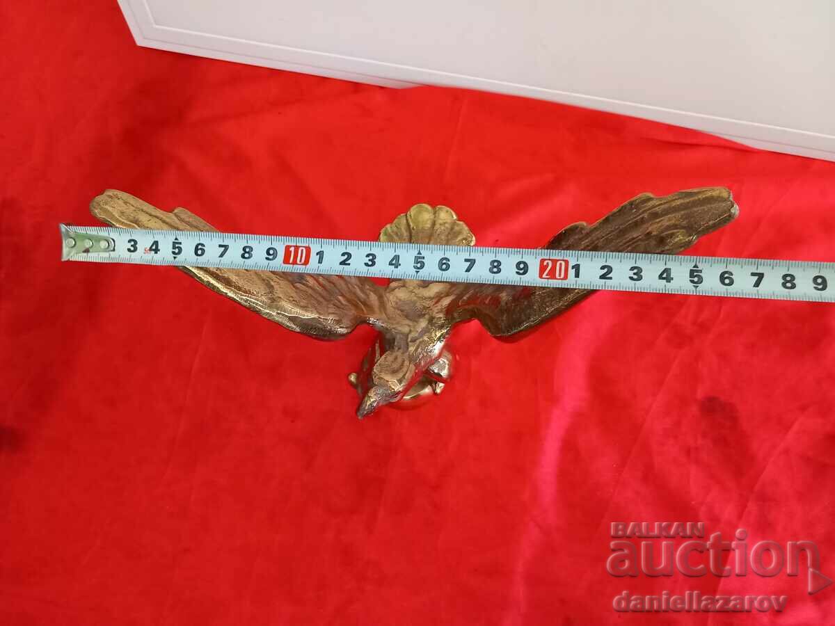 EAGLE, Massive Bronze Sculpture with Gilding, Figurine - 7