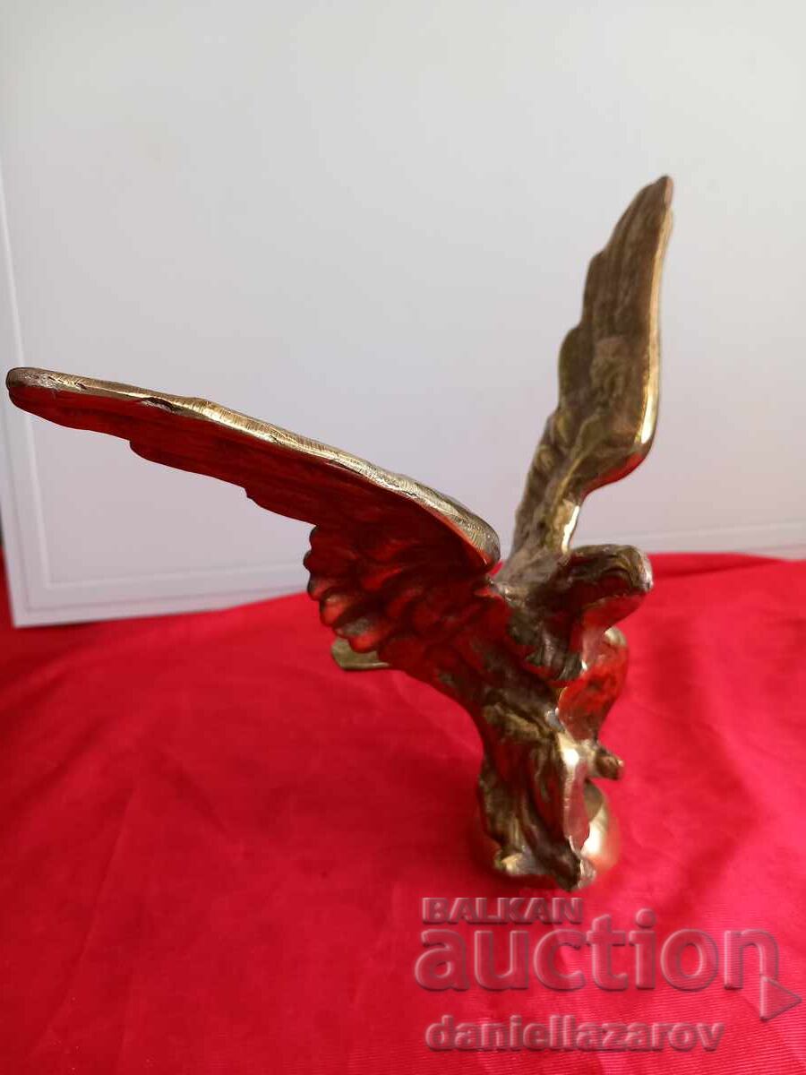 EAGLE, Massive Bronze Sculpture with Gilding, Figurine