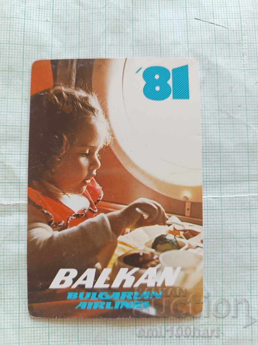 Calendar BGA Balcan 1981