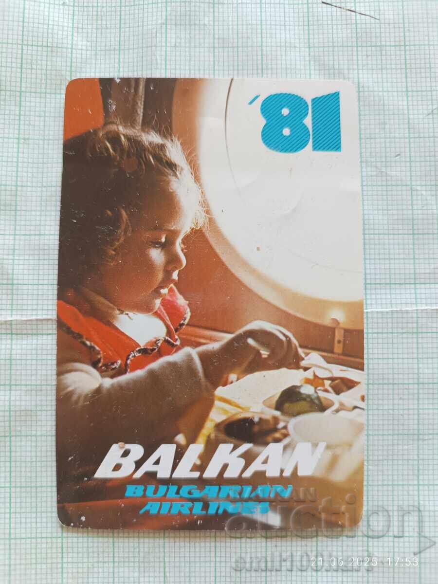 Calendar BGA Balcan 1981