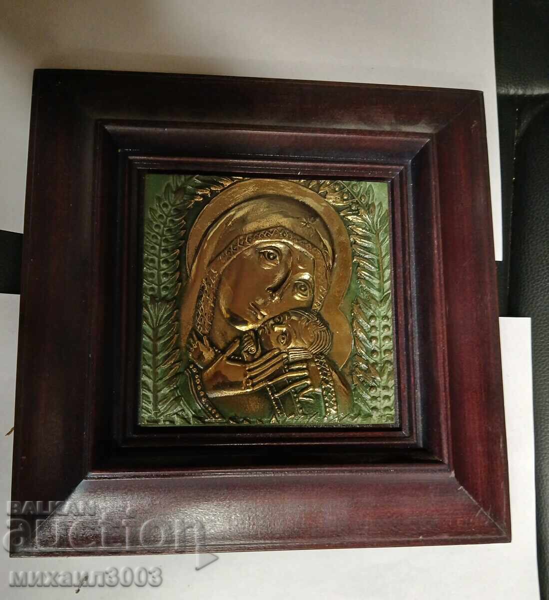 BRONZE SCULPTURE OF KUNCHO KUNCHEV, THEOTOKOS (VIRGIN MARY) OF TENDERNESS with price 350.00 BGN | € 178.95