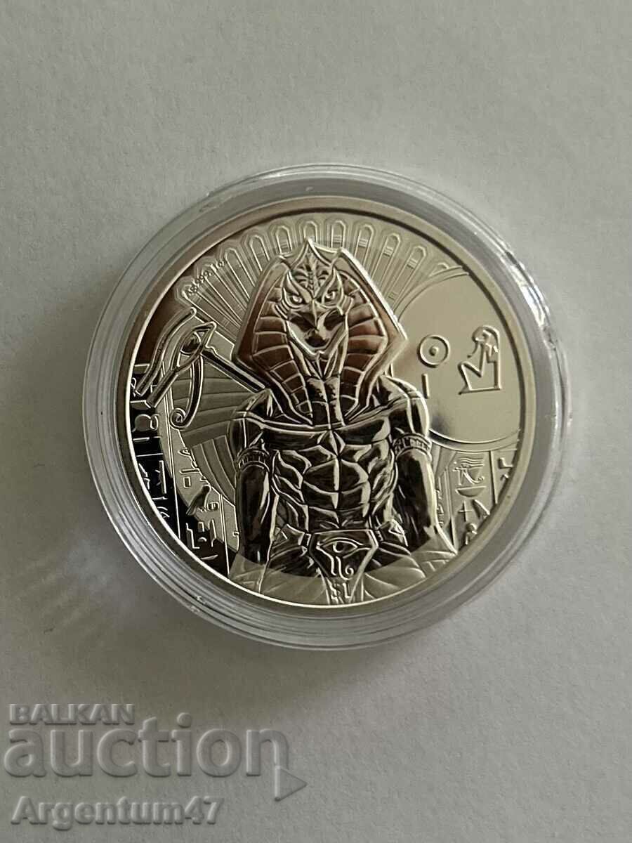 Licitație SILVER 1 OZ 2023 SIERRA LEONE - DUMNEZEU TUTUROR ZEILOR RA