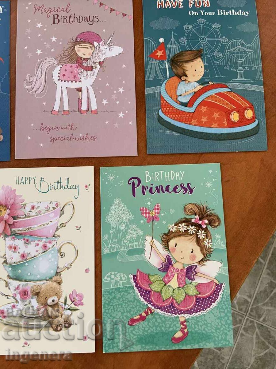 Auction  GREETING CARD SET WITH ENVELOPE - LOT OF 7 PCS