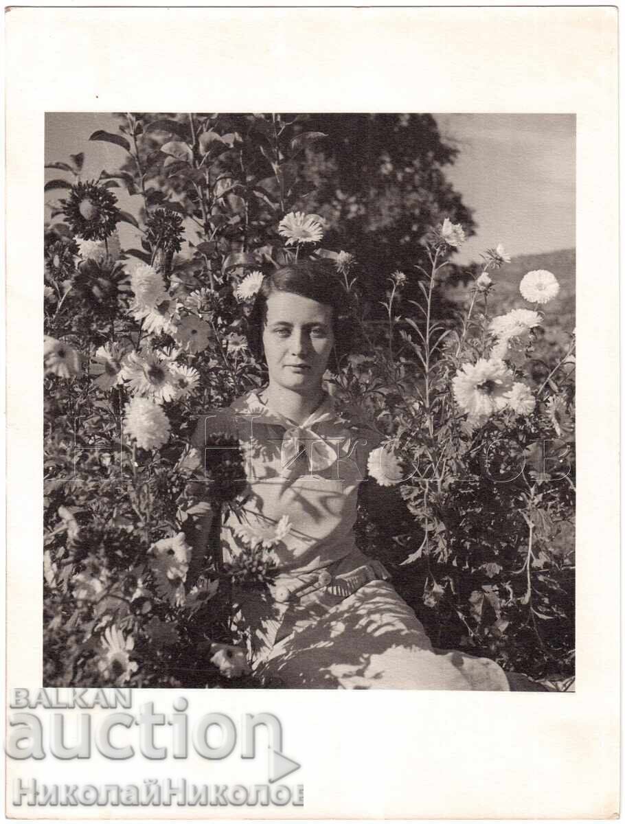 1935 FOTOGRAFIE VECHE SOFIA PANCIAREVO FEMEIE TÂNĂRĂ FRUMOASĂ E069