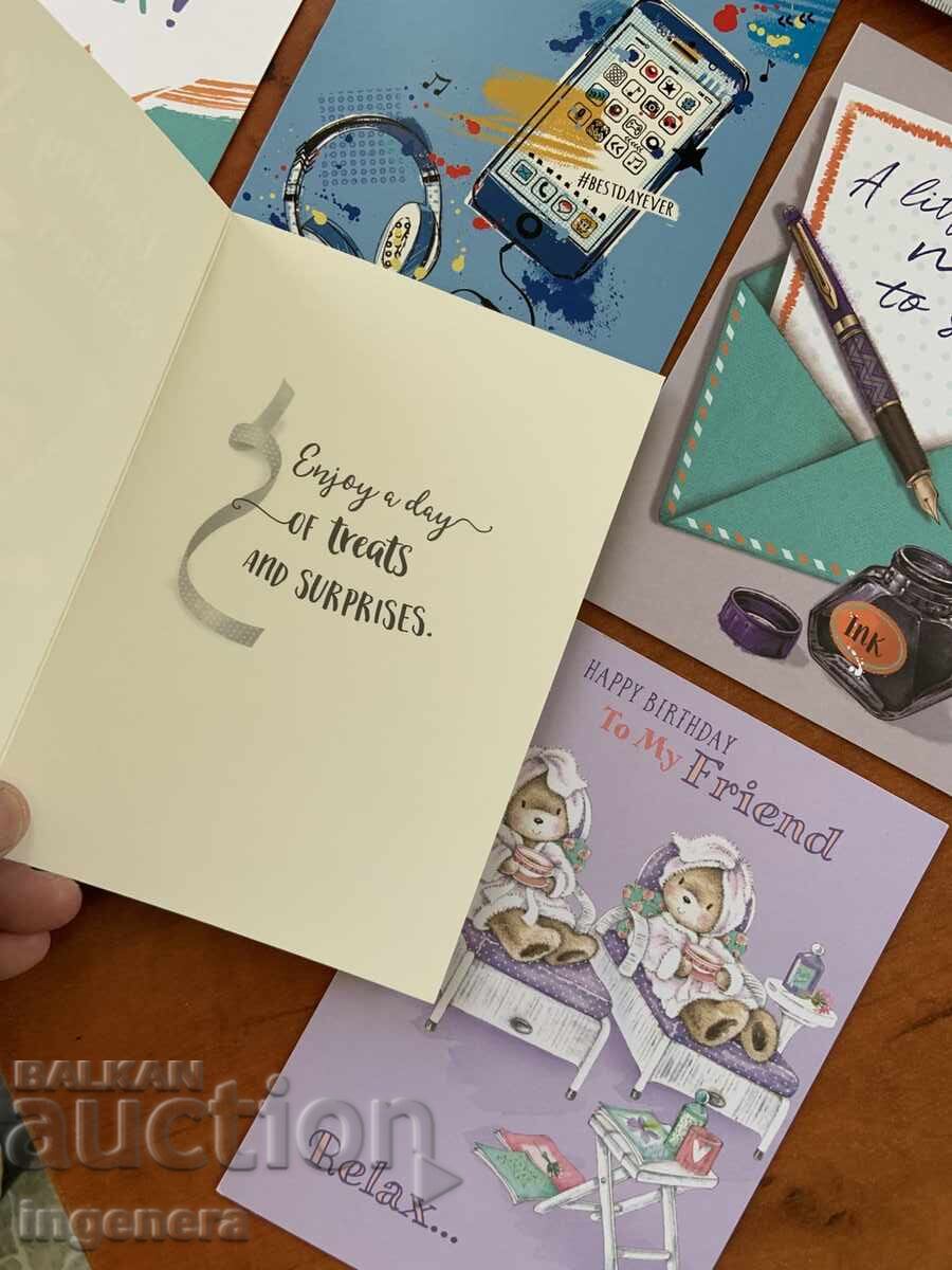 GREETING CARD SET WITH ENVELOPE - LOT OF 6 PCS - 5 GREETING CARD SET WITH ENVELOPE - LOT OF 6 PCS - 5