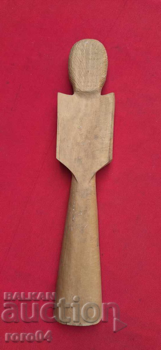 SCULPTURĂ VECHE DIN LEMN BULGĂREASCĂ - SFÂNT - 6