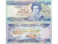 tino37- CARAIBELE DE EST (Saint Lucia) - 10 DOLARI - 1985/93