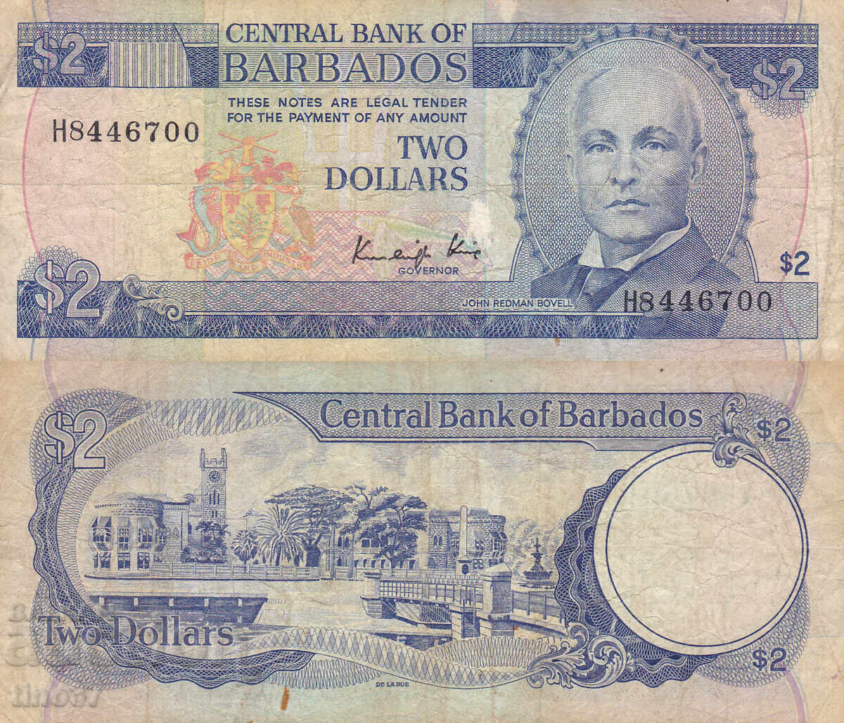 tino37- ΜΠΑΡΜΠΑΝΤΟΣ - 2 ΔΟΛΑΡΙΑ-1987/92g tino37- ΜΠΑΡΜΠΑΝΤΟΣ - 2 ΔΟΛΑΡΙΑ-1987/92g