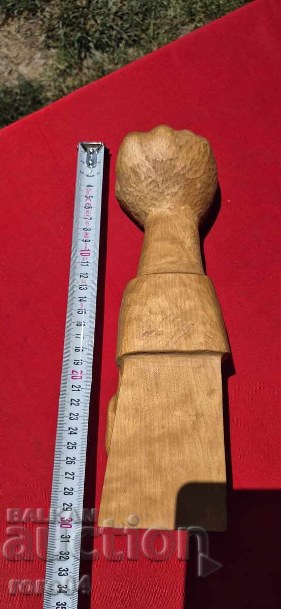 Auction  Old Bulgarian Wooden Sculpture
