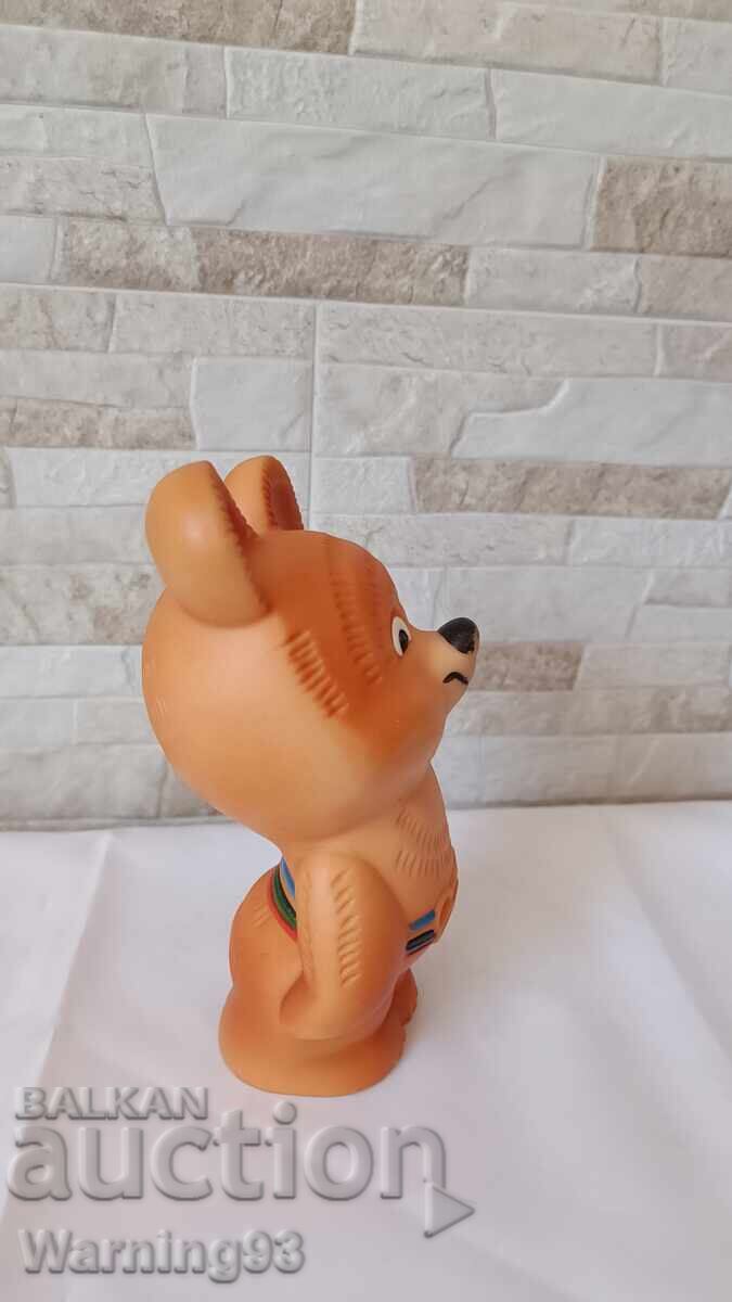 Стара гумена играчка - мечето - Миша - Сделано в СССР - 5