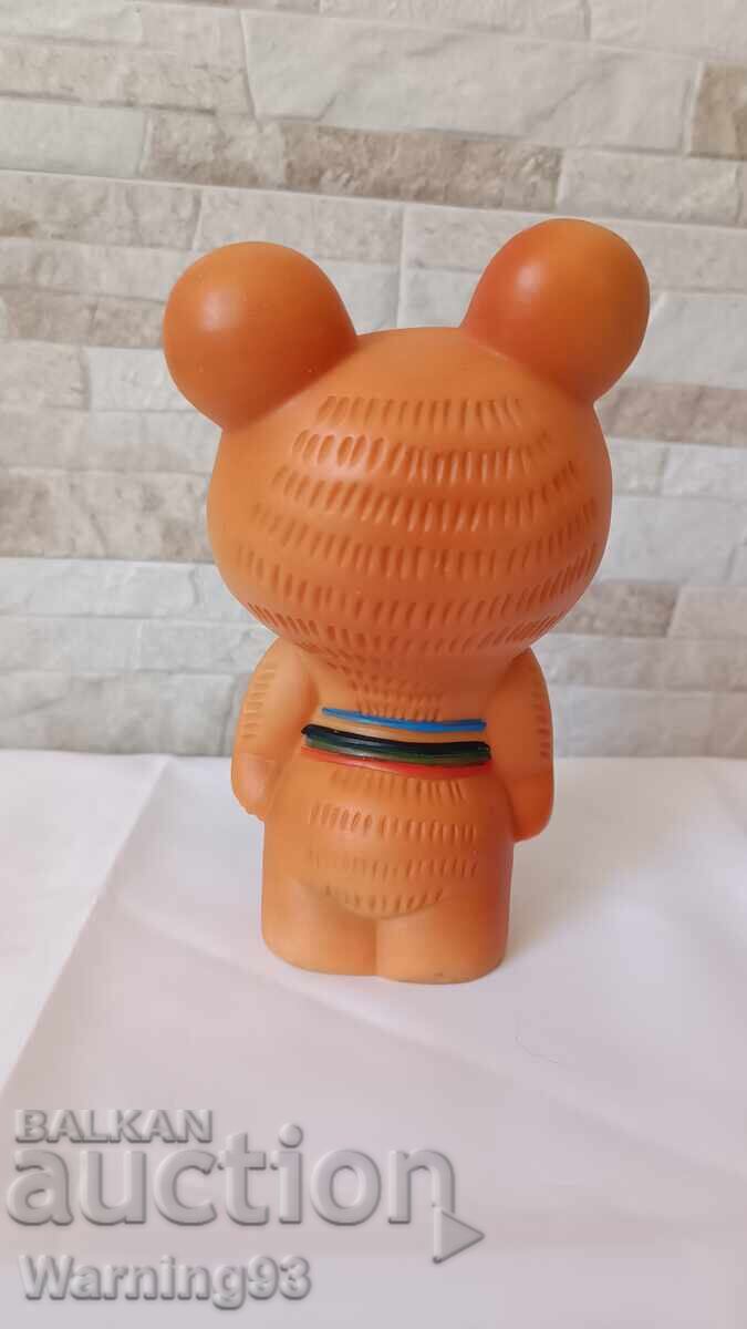 Стара гумена играчка - мечето - Миша - Сделано в СССР - 6