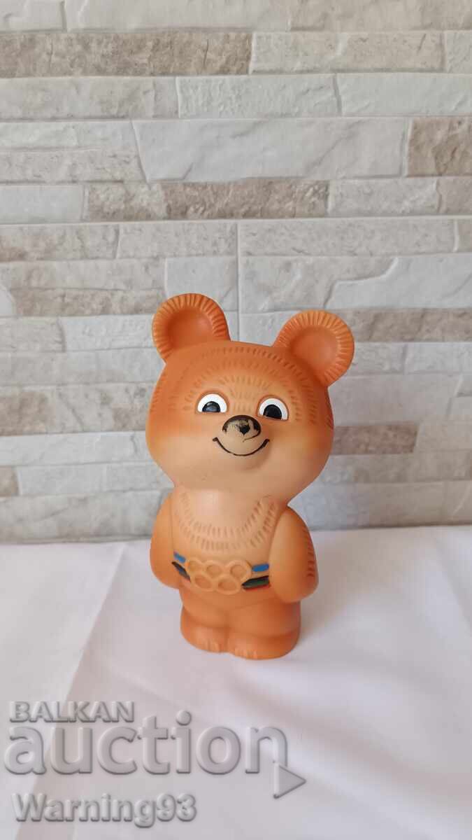 Стара гумена играчка - мечето - Миша - Сделано в СССР