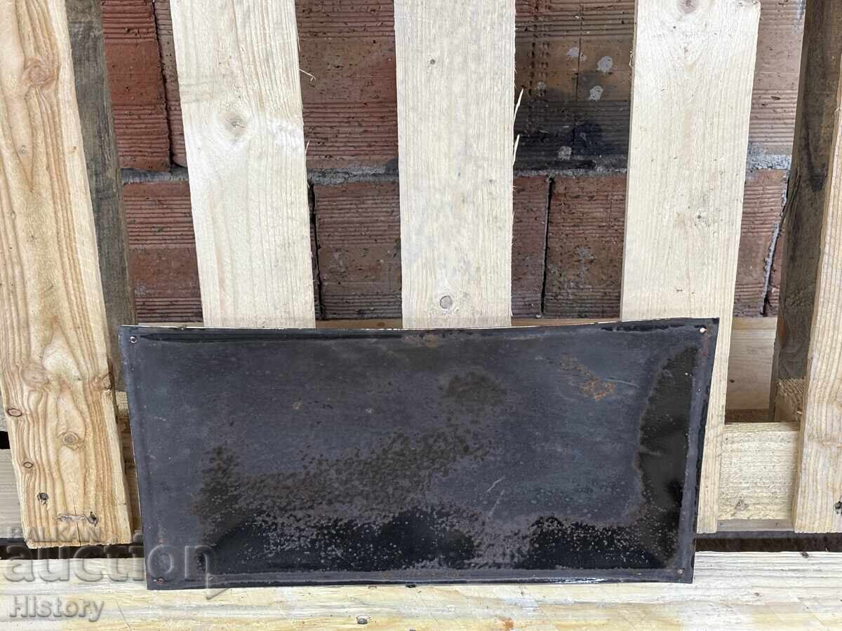 Auction  Enamel plate