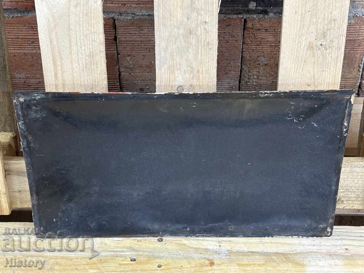 Auction  Enamel plate