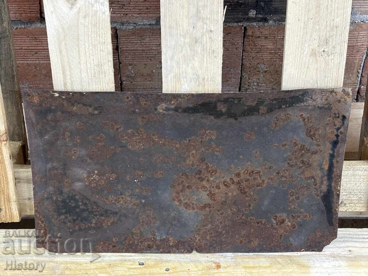 Auction  Enamel plate