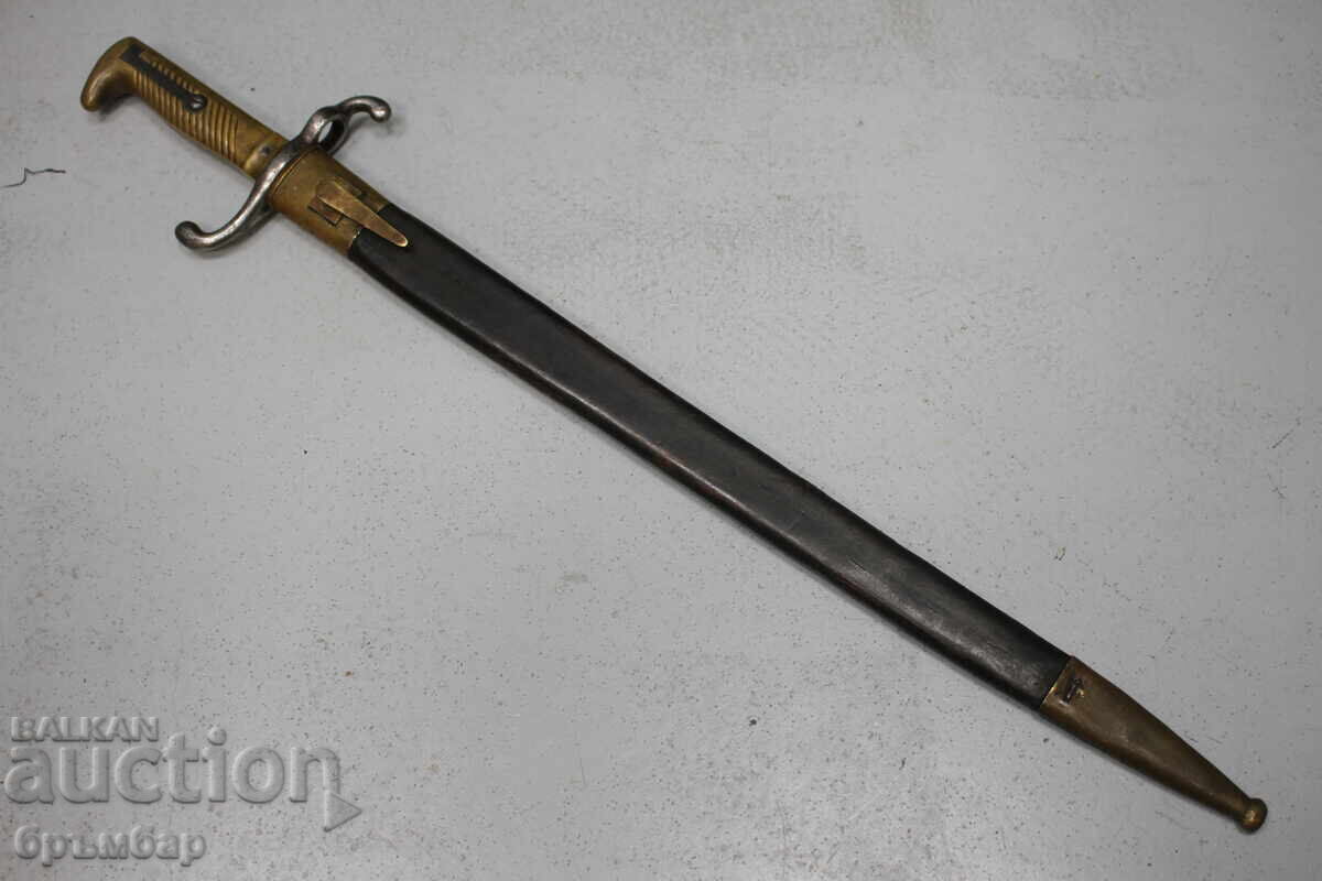Baionetă germană pentru pușcă cu mâner de bronz și teacă cu preț € 250.00 | 488.96 BGN