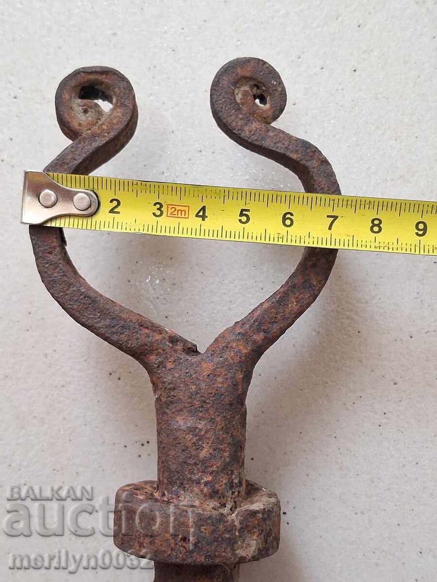 Χειροποίητο σφήνα από βόδι σφυρήλατο σίδερο ok - 5