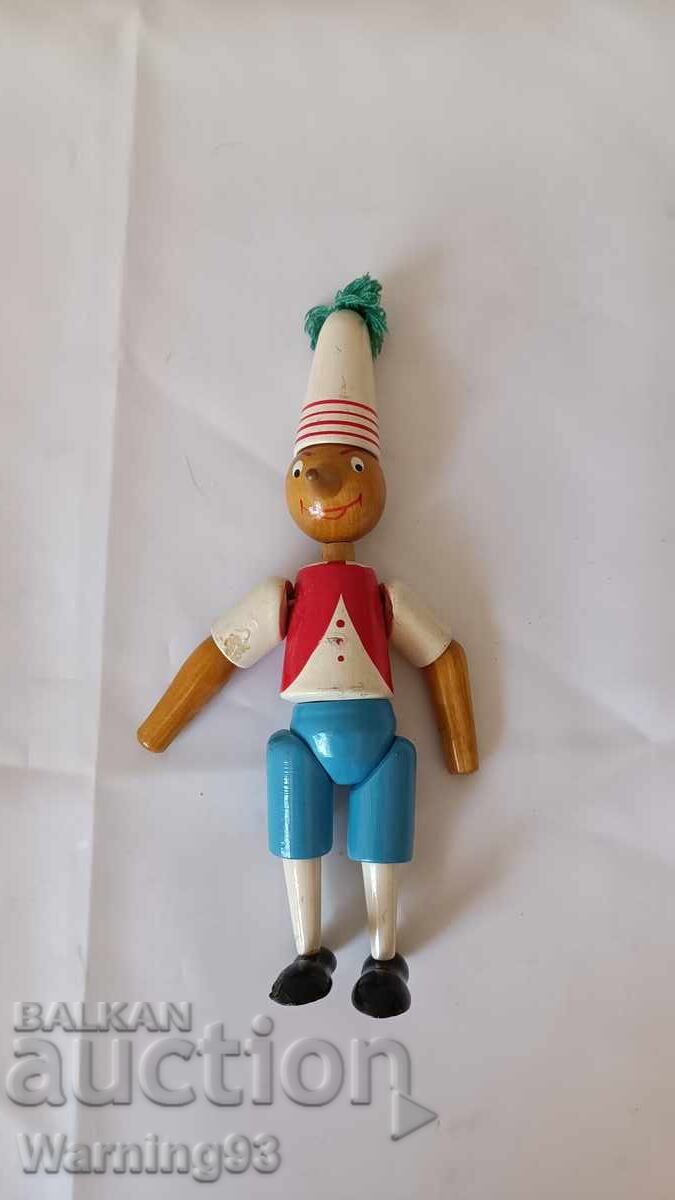 Παλιό ξύλινο παιχνίδι Πινόκιο - Κατασκευασμένο στην ΕΣΣΔ με τιμή 15.00 BGN | € 7.67