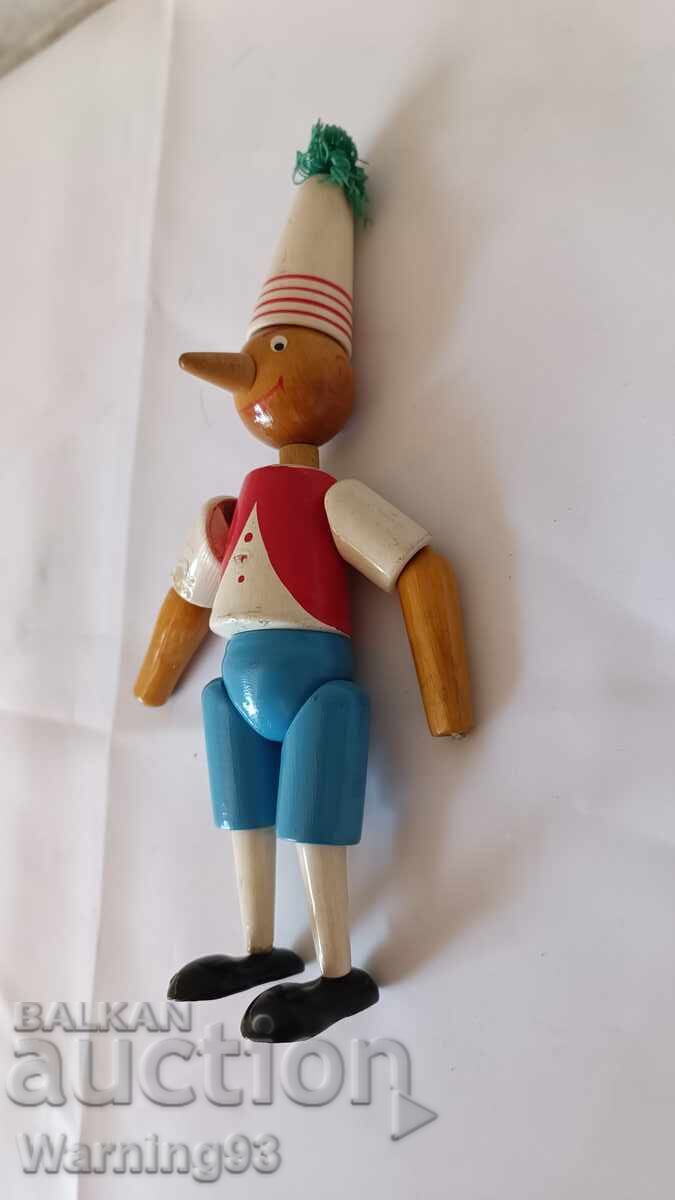 Παράδοση Παλιό ξύλινο παιχνίδι Πινόκιο - Κατασκευασμένο στην ΕΣΣΔ