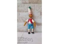 Παλιό ξύλινο παιχνίδι Πινόκιο - Κατασκευασμένο στην ΕΣΣΔ
