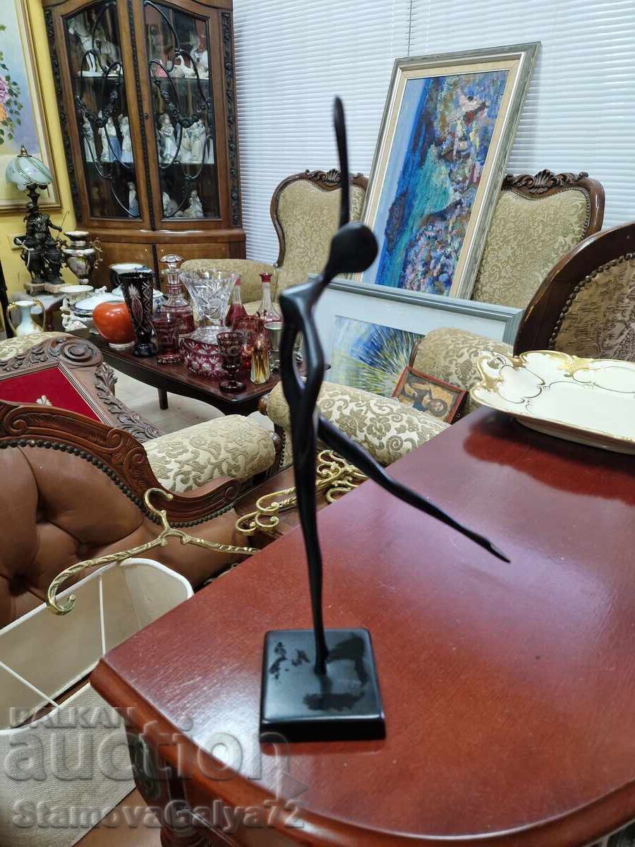 Licitație Figurină metalică antică superbă, statuetă, plastică