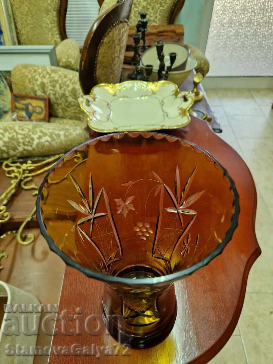 Livrarea Vază antică superbă din cristal Boemia Bochemia Livrarea Vază antică superbă din cristal Boemia Bochemia