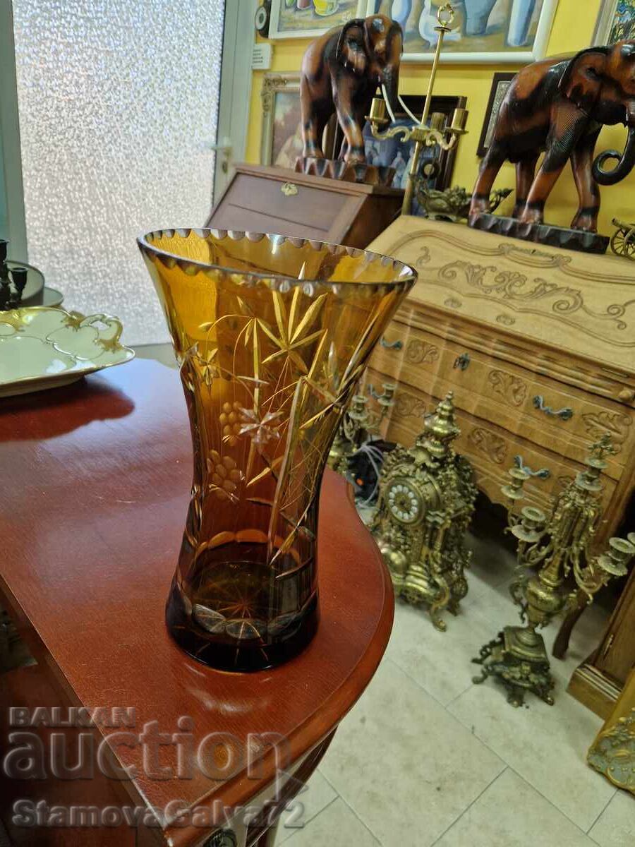 Vază antică superbă din cristal Boemia Bochemia - 5 Vază antică superbă din cristal Boemia Bochemia - 5