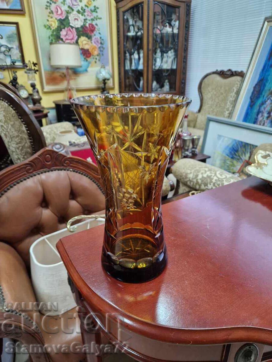 Vază antică superbă din cristal Boemia Bochemia - 7 Vază antică superbă din cristal Boemia Bochemia - 7