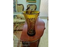 Beautiful antique crystal vase Bohemia Bochemia