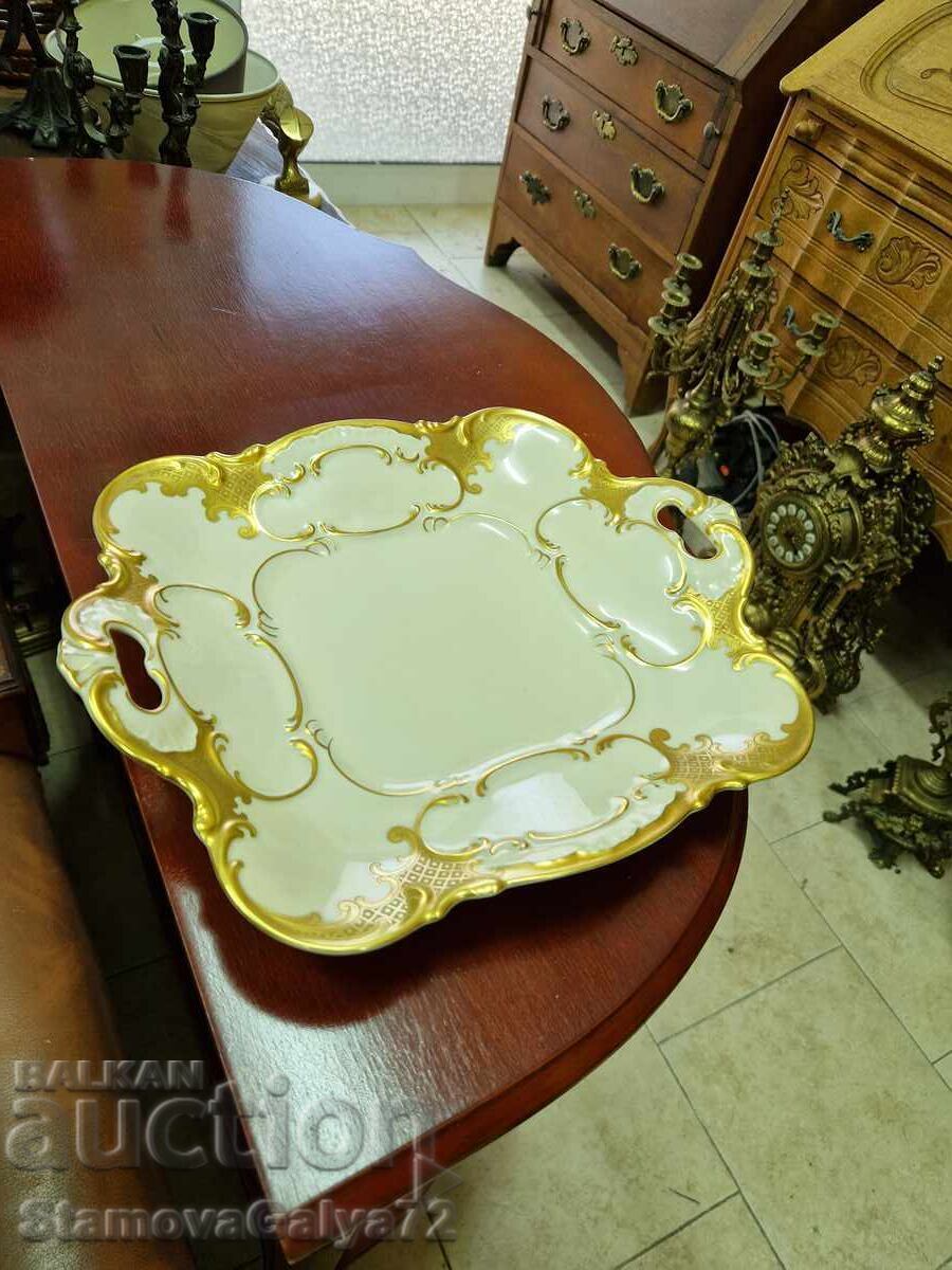 Delivery of Unique - Rare antique German porcelain platter Hutschenreuther